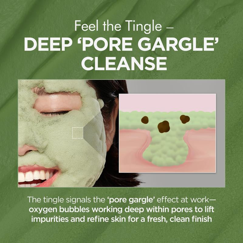 Holy Basil Bubble Deep Mask 13% - Sparkling Holy Basil & PHA for Cleansing Pores & Blackheads Korean Clay Bubble Wash Off Pack 90g-hz