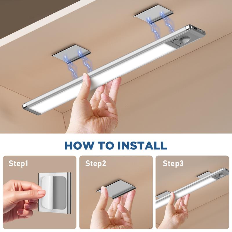 TAILEDEN Under CabinetLights, 76 LED MotionSensor Night Light indoor-LLH