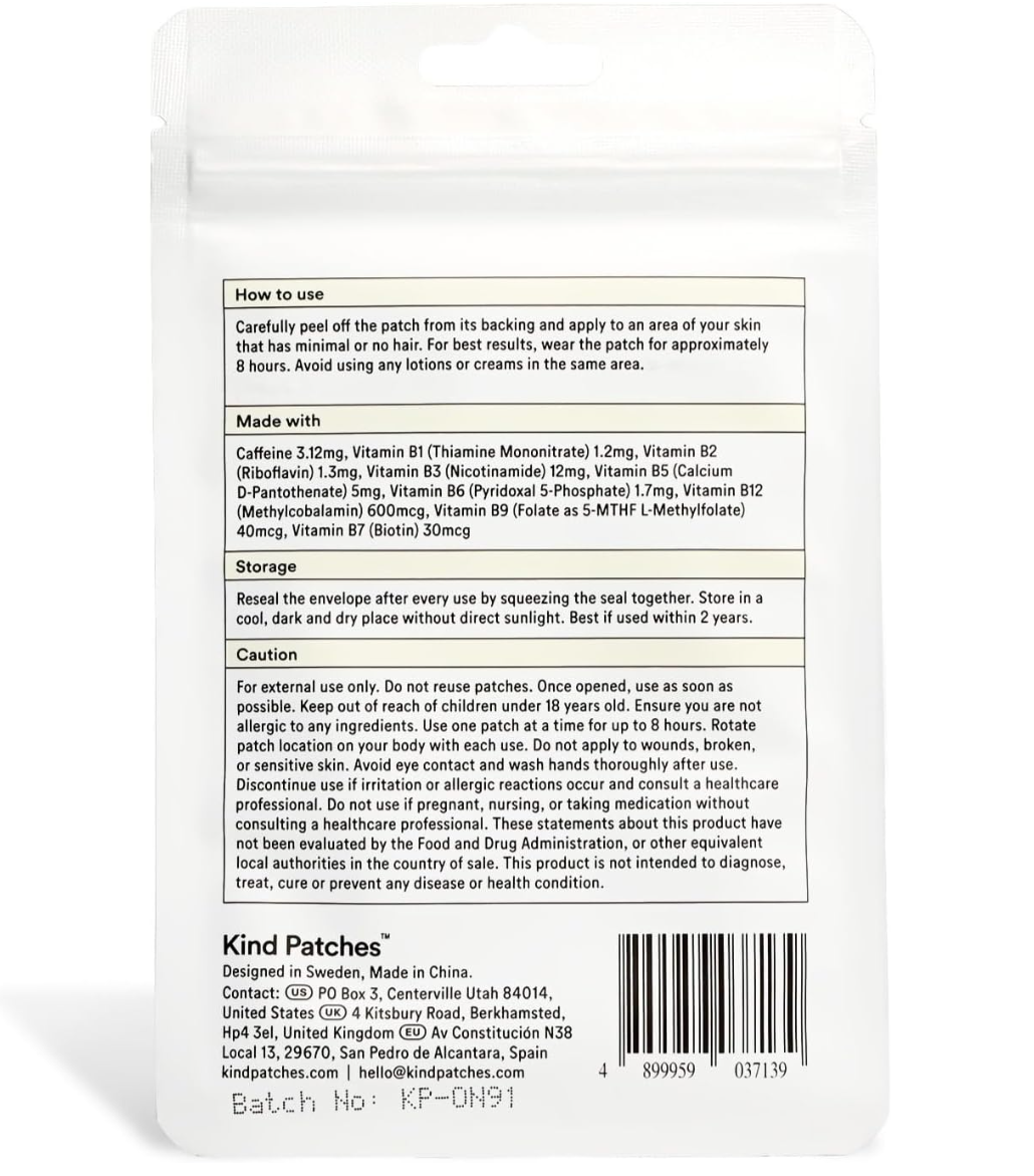 Kind Patches | 30 Metabolic Balance Patches, Berberine, Steady Release, Vegan, 1 Month Pack-XDX