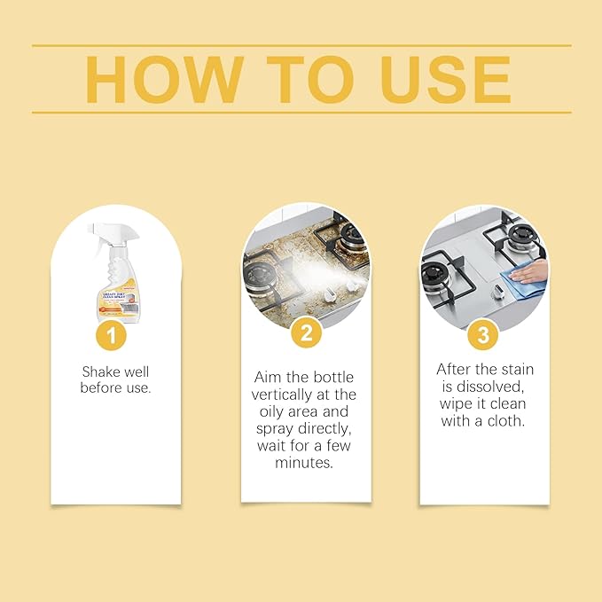 Gihens Heavy Oil Cleaner,2025 New Kitchen Degreaser Heavy-Duty Grease Remover for Stove, Fast-Acting All-Purpose Cleaner for Kitchen, Household-ZHP