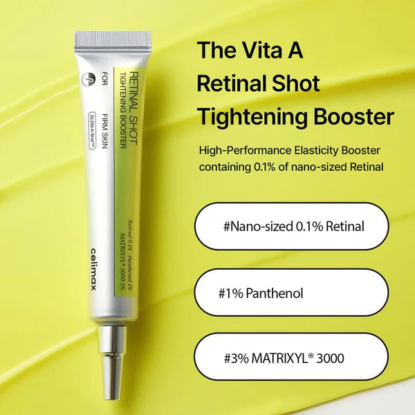 The Vita A Retinal Shot Tightening Boosterwith Liposomized Retinal, Matryxyl, PoreMinimizer, Wrinkles & Fine Lines, Firmer Skin,15ml, Retinol Skincare For Smoother SkinTextures