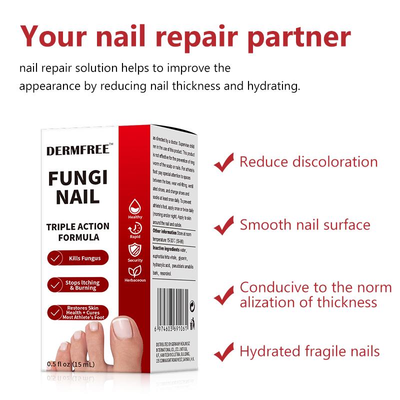 Toenail Fungus Treatment Extra Strength, Antifungal Solution for Toenail or Fingernail, Triple Action Formula for Remove Fungal, Repair and Renewal Damaged Nails, 0.5 Fl Oz-XDX