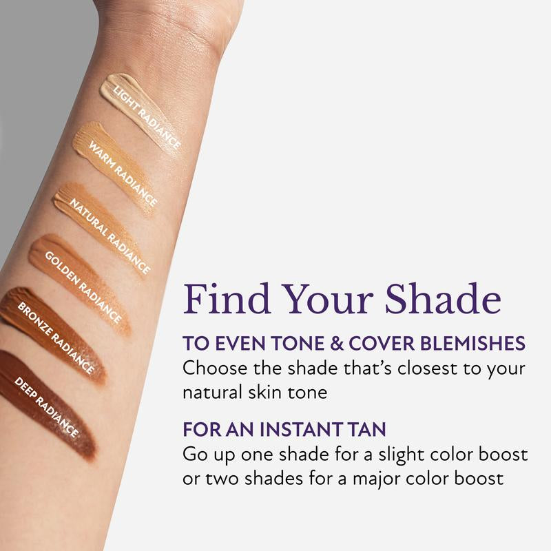 Natural Radiance Body Coverage Perfector .Waterproof Leg & Body Makeup -Tattoo Cover UpMakeup-3.5 Oz(Natural Radiance) with a brush