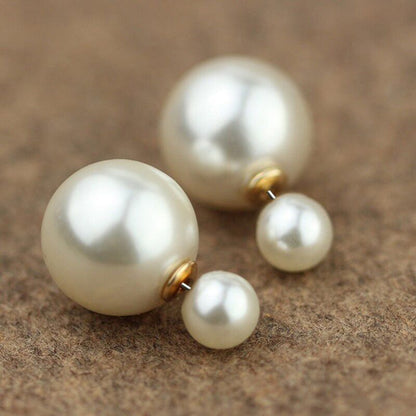 Quality Pearl Earrings - Double-Sided Pearl Earrings