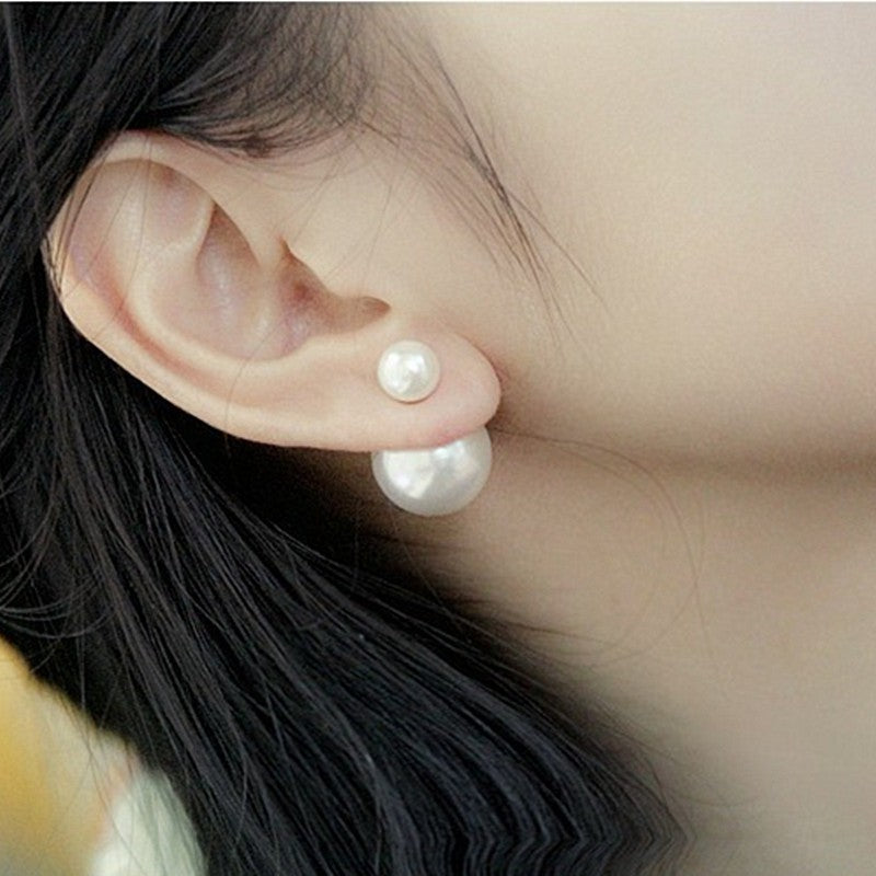 Quality Pearl Earrings - Double-Sided Pearl Earrings