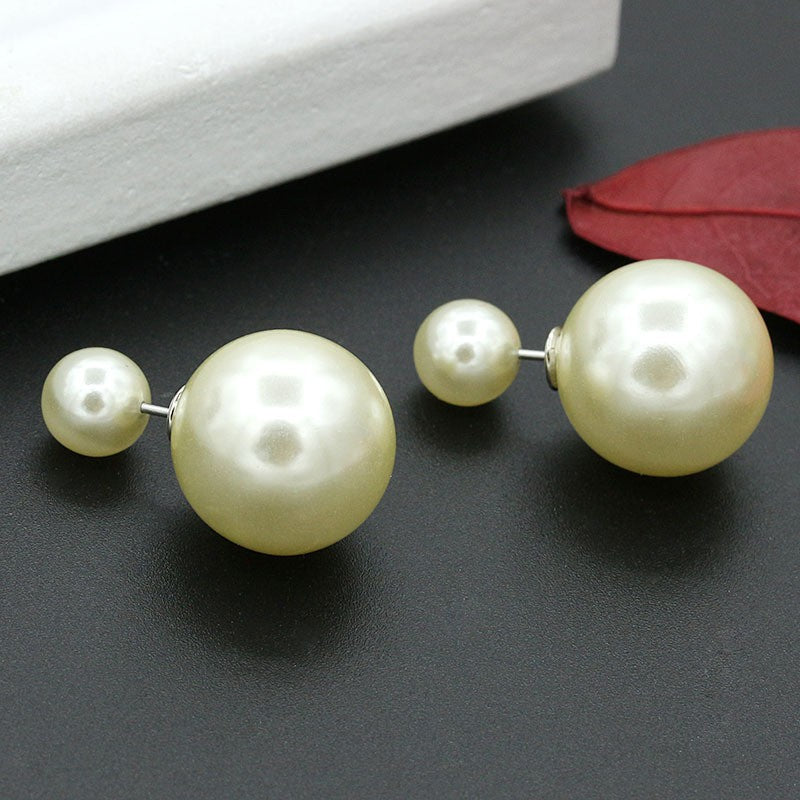 Quality Pearl Earrings - Double-Sided Pearl Earrings