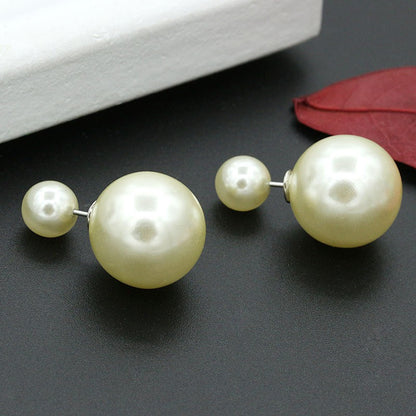 Quality Pearl Earrings - Double-Sided Pearl Earrings