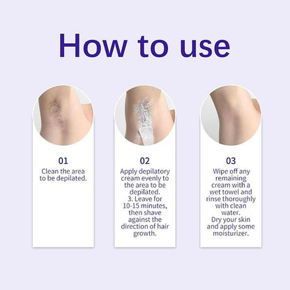 Body Hair Removal Cream, Hair Removal Cream Sensitive Skin,Gentle and Effective Depilatory Formula for Smooth Skin, Ideal for Legs, Arms, and Bikini Area, Suitable for Both Women and Men