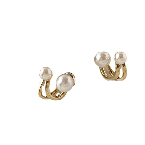 Pearl earrings - elegant French-style ear studs