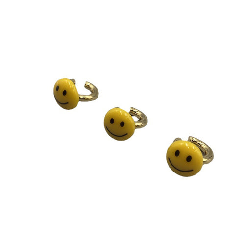 Fashionable smiling face trend hip-hop simple earrings