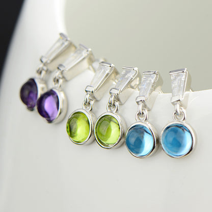 Sparkling Cubic Zirconia Stud Earrings - Elegant Party Jewelry for Her