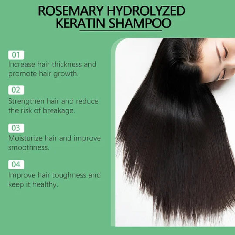 Rosemary Shampoo BoostHair Growth, Control Oil & Dandruff,Soothe Scalp lritation & RestoreShine-hz