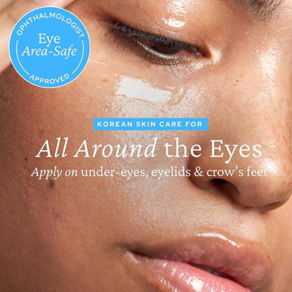 Aqua Bomb Eye Gel, Korean Skincare with Caffeine, Hyaluronic Acid & Niacinamide – Hydrating, Depuffing & Plumping Eye Cream with Cooling Ceramic Tip