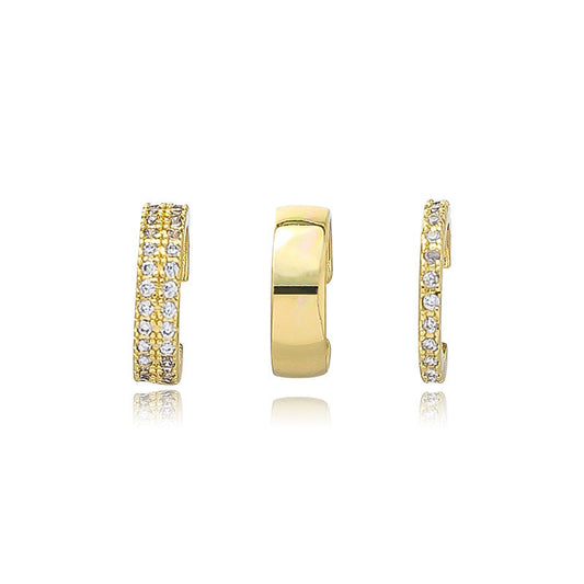 French-style diamond-encrusted vintage ear barrette earrings