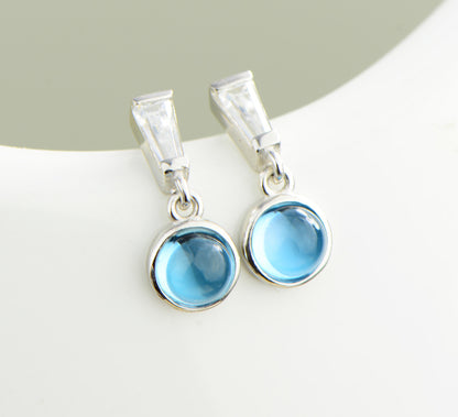 Sparkling Cubic Zirconia Stud Earrings - Elegant Party Jewelry for Her