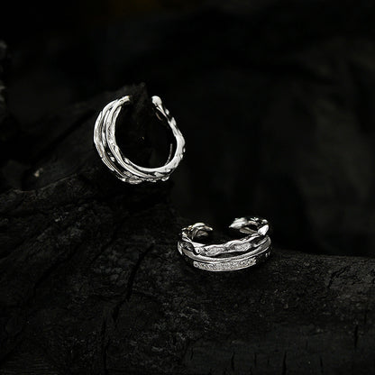 Micro-set diamond stud earrings without ear holes, high-end style