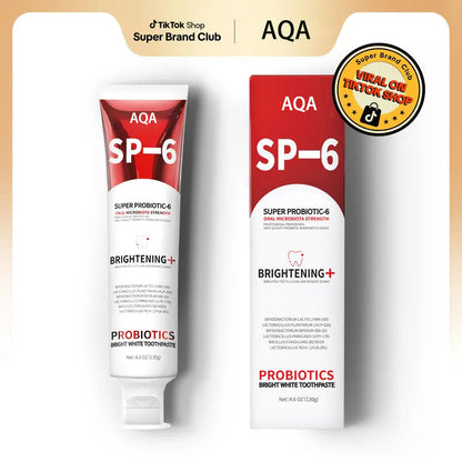 SP-6 Probiotic Toothpaste - Niacinamide Whitening Toothpaste Enhanced Formula with 6 Probiotics for Teeth Whitening and Gum Health - Enamel-Safe, Fluoride-Free, Fresh Mint Flavor, 4.9Oz -LLH