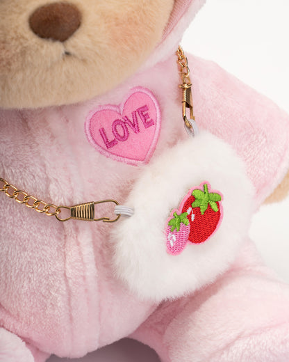 Strawberry Bear, Handmade dointed Teddy Bear Gift-LGH