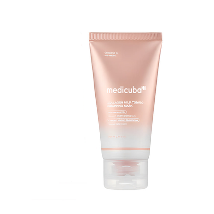 [medicube] Milky Glow Lock Collagen Duo l Collagen Glazed Milky Glow Wrapping Mask (20-Min Use) + Collagen Glow Booster Milk Serum for Hydration & Radiance, Korean Skincare, K-beauty-LGH