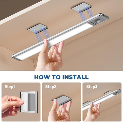 TAILEDEN Under CabinetLights, 76 LED MotionSensor Night Light indoor-LLH