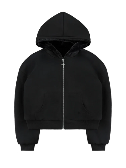 Zip Up Hoodie Oversized Leopard Print Jacket Reversible Streetwear Fall Grunge Hoodies Streetwear-LGH
