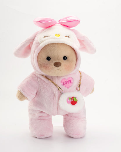 Strawberry Bear, Handmade dointed Teddy Bear Gift-LGH