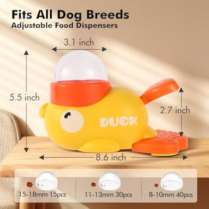 Dog Interactive TreatDispenser Toy, FoodPuzzle Slow Feeder,2-in-1Durable Cute DuckShaped Design for smallMedium Dogs and cats,Interactive lQ TrainingReduces Bloating-LLH