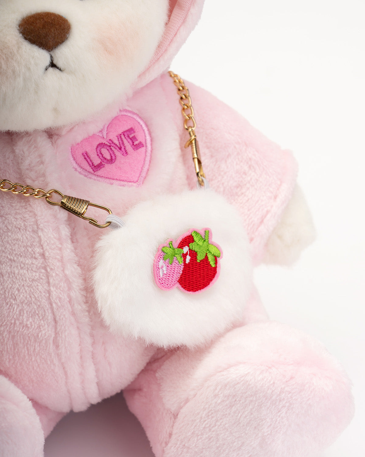 Strawberry Bear, Handmade dointed Teddy Bear Gift-LGH