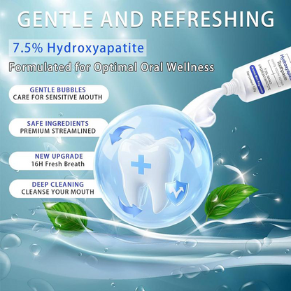 Hydroxyapatite Toothpaste 7.5% for Enamel Repair & Teeth Whitening Refreshing Flavor Fluoride-Free 4.23oz Gentle Formula for Sensitive Teeth Care-LGH