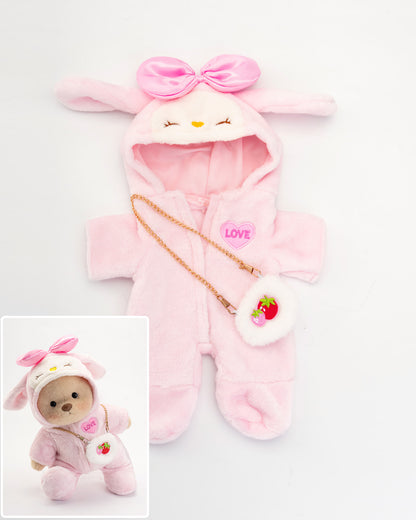 Strawberry Bear, Handmade dointed Teddy Bear Gift-LGH