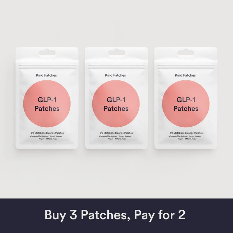 3 Packs of Kind Patches Metabolic Balance Patches, Berberine, Steady Release, Vegan, 3 Months Supply