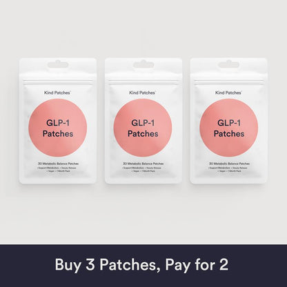 3 Packs of Kind Patches Metabolic Balance Patches, Berberine, Steady Release, Vegan, 3 Months Supply