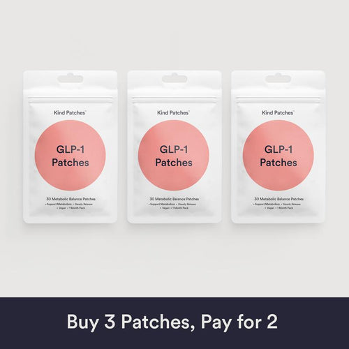3 Packs of Kind Patches Metabolic Balance Patches, Berberine, Steady Release, Vegan, 3 Months Supply