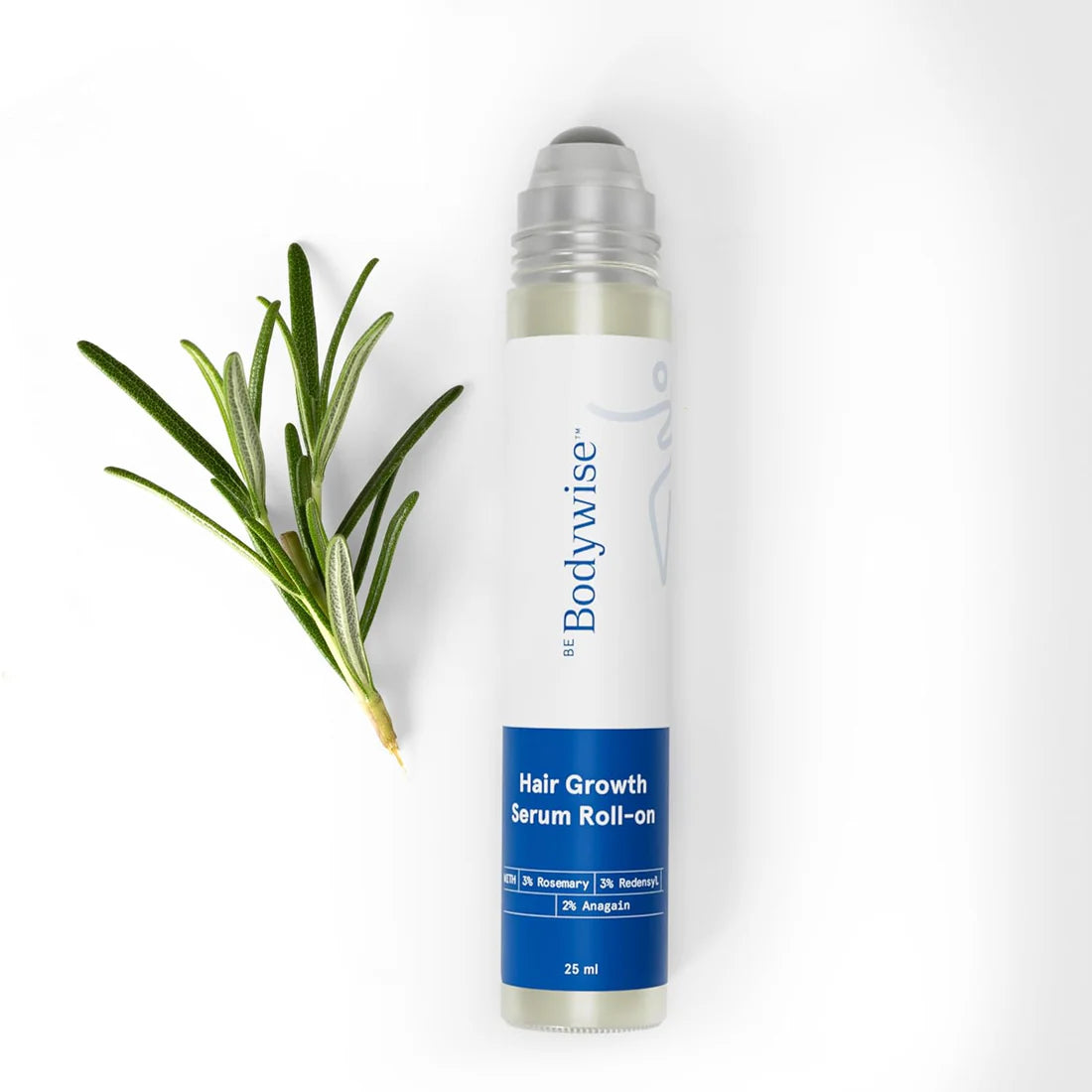 Be Bodywise Advanced Hair Growth Roll-On Serum | 3% Rosemary | 2% Aminexil | 3% Redensy l 2% Anagain | Precision Scalp Applicator | Paraben & Sulphate Free | Non oily and mess free-hz