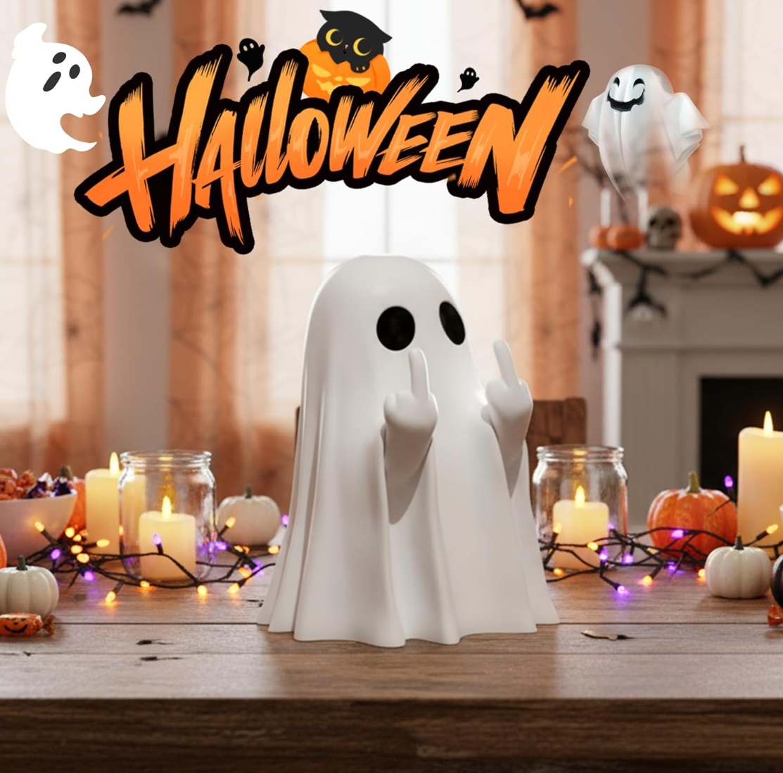 🔥Halloween Early Discount 🎁Halloween Ghost Figurine - Spooky Resin Ghost Statue-XDX