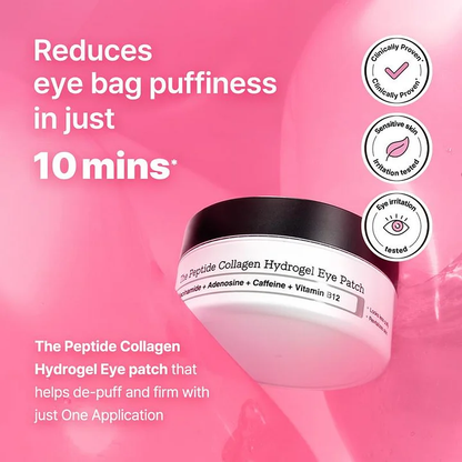 The Peptide Collagen Hydrogel Eye Patch (60 patches) | DEPUFFS UNDERYE BAGS IN JUST 10 MINUTES