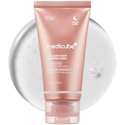 Caffeine Overnight Wrapping Peel Off Facial Mask | Firming, Depuffing & Hydration | Salmon DNA + Caffeine + Collagen For Refined, Glass Skin & Face Contour Support | Korean Skin Care