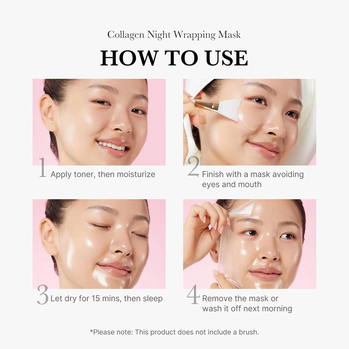 Caffeine Overnight Wrapping Peel Off Facial Mask | Firming, Depuffing & Hydration | Salmon DNA + Caffeine + Collagen For Refined, Glass Skin & Face Contour Support | Korean Skin Care