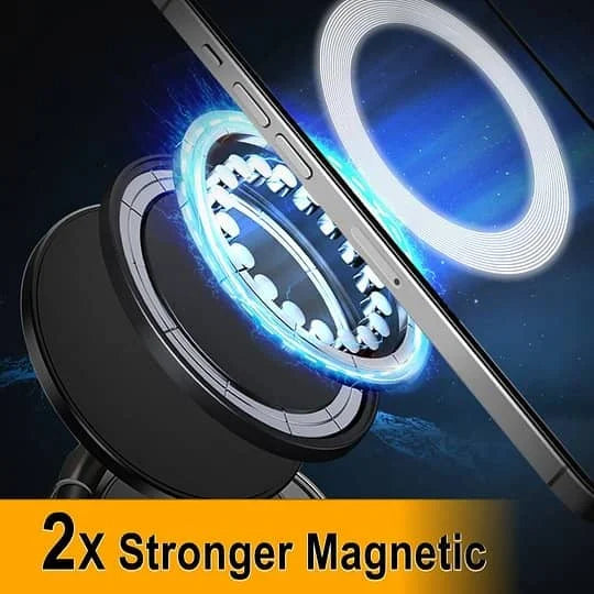 360° Adjustable Vacuum Magnetic Phone Holder for Car, Suction Cup Phone Mount for Magsafe, Portable Cell Phone Holder for Makeup/Gym/Mirror, Fit for All Smartphones-LY