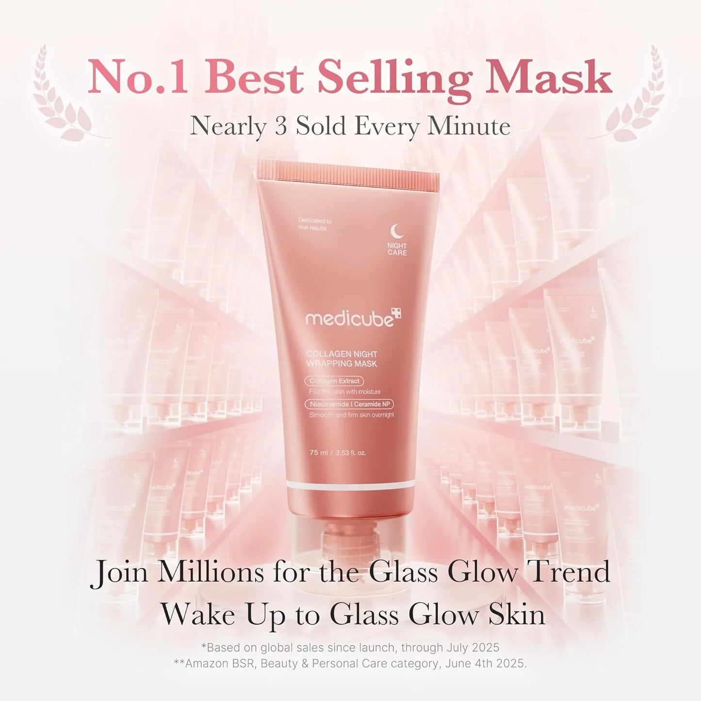 Caffeine Overnight Wrapping Peel Off Facial Mask | Firming, Depuffing & Hydration | Salmon DNA + Caffeine + Collagen For Refined, Glass Skin & Face Contour Support | Korean Skin Care