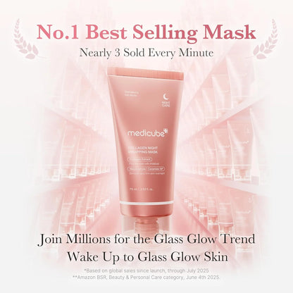Caffeine Overnight Wrapping Peel Off Facial Mask | Firming, Depuffing & Hydration | Salmon DNA + Caffeine + Collagen For Refined, Glass Skin & Face Contour Support | Korean Skin Care