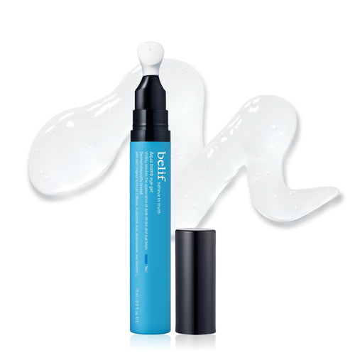Aqua Bomb Eye Gel, Korean Skincare with Caffeine, Hyaluronic Acid & Niacinamide – Hydrating, Depuffing & Plumping Eye Cream with Cooling Ceramic Tip