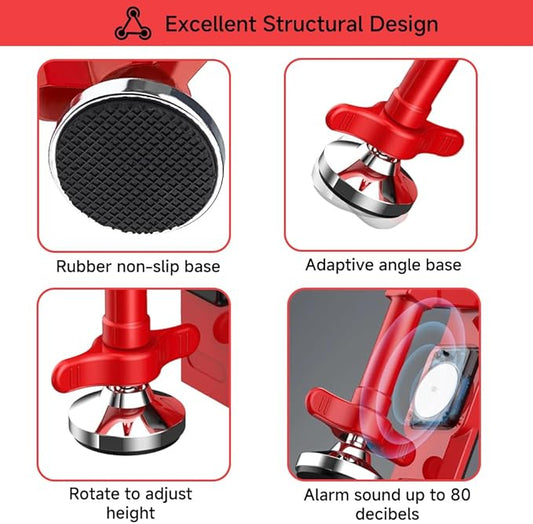 New 2025 Portable Alarm Door Stopper for Additional Safety in Hotel,Apartment and Bedroom,Removable Bottom Door Jammer Device,Anti Theft Extra Security Lock Kit for Travel. (Alarm Stopper)-ZHP