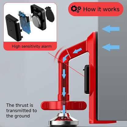 New 2025 Portable Alarm Door Stopper for Additional Safety in Hotel,Apartment and Bedroom,Removable Bottom Door Jammer Device,Anti Theft Extra Security Lock Kit for Travel. (Alarm Stopper)-ZHP
