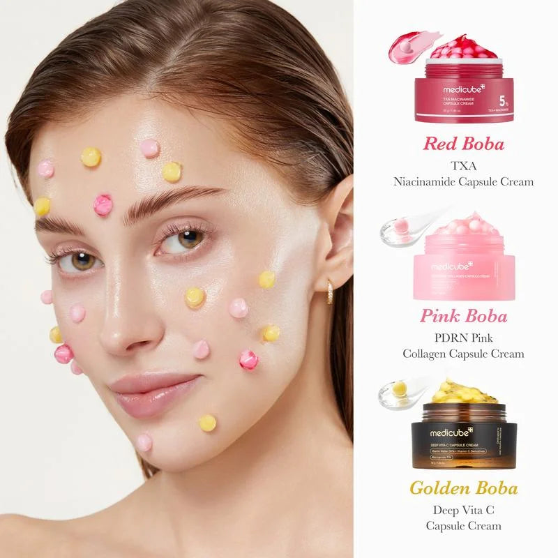 Mix & Match Boba Cream Set | Tiktok Viral Capsule Creams for Uneven Skin Tone, Glow Hydration, Korean Skincare, K-beauty 341 sold