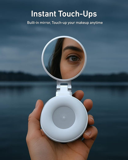 TELESIN C03 Magnetic Selfie Light, Phone Light Compatible with iPhone Magsafe, CRI97 360° LED Selfie Ring Fill Light with Mirror for Selfies/Photography/TikTok/Zoom Calls/Video Conference-ZHP