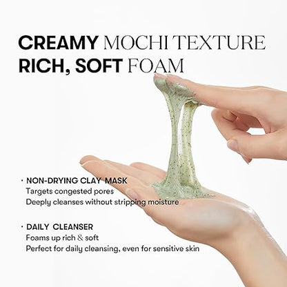 VT COSMETICS CICA Mask Cleanser, 2-in-1 Facial Wash, Non-Drying Clay Mask, Gentle Pore Care, Exfoliating, Hydrating, Centella Asiatica for Acne-Prone & Sensitive Skin, Korean Skincare -LLH