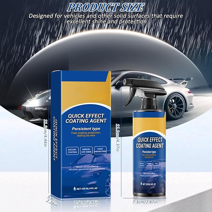 PAdvanced Car Quick-Acting Coating Agent Spray, Car Coating Spray, Quick Effect Coating Agent, Car Scratch Wax Coating Spray, Oil Film Emulsion Glass Cleaner -ZH