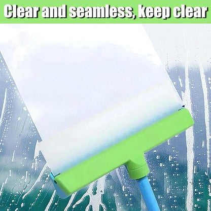Recyclable Silicone Window Squeegee Kit - Complete Glass Cleaning Set with Silicone Squeegee & Microfiber Scrubber for Shower, Mirror, Door & Car Cleaning-zhp