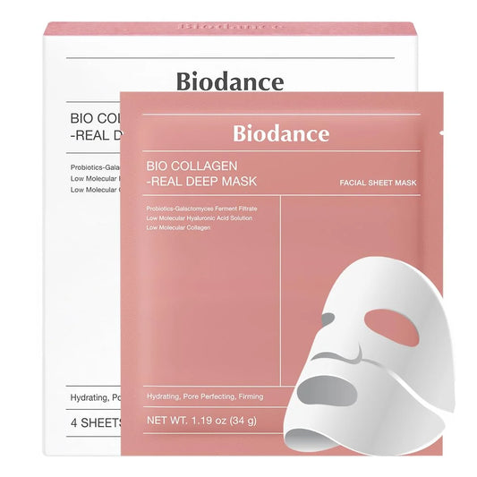 Bio-Collagen Real Deep Mask, Hydrating Overnight Hydrogel Mask, Pore Minimizing, Elasticity Improvement, Korean Skincare | 1.19oz(34g)